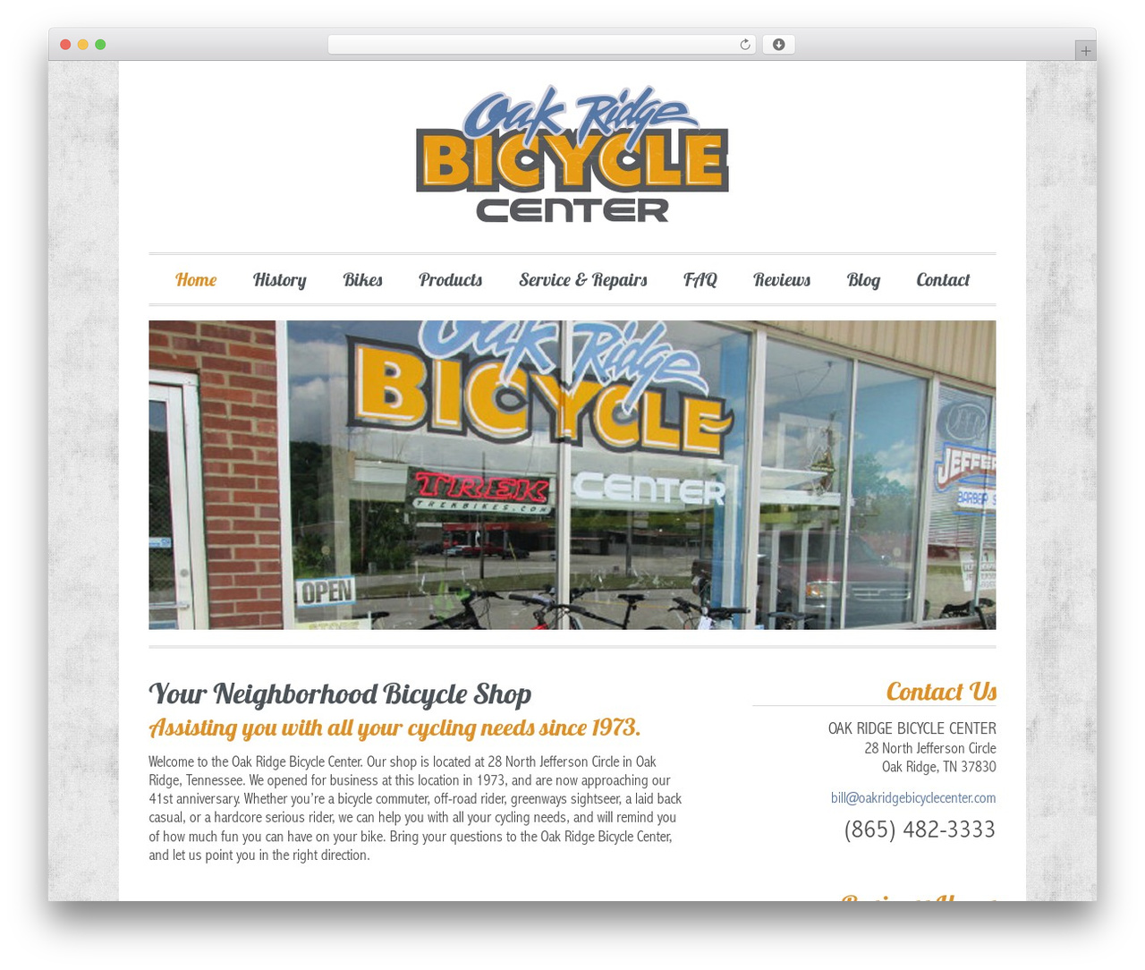 Bookmarkit WordPress store theme - oakridgebicyclecenter.com