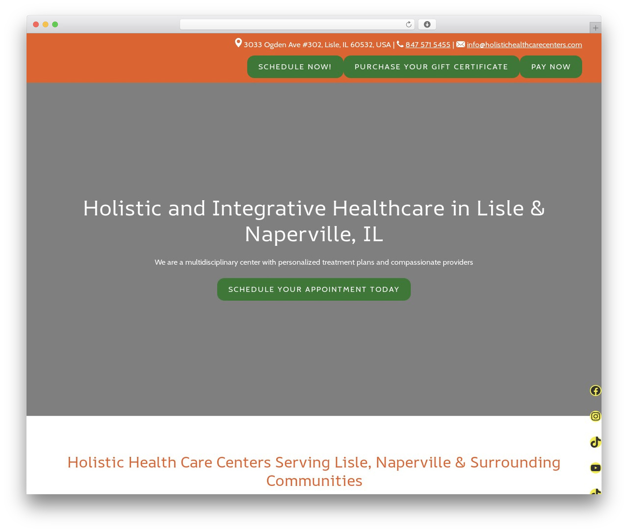 Constructor WordPress theme - holistichealthcarecenters.com