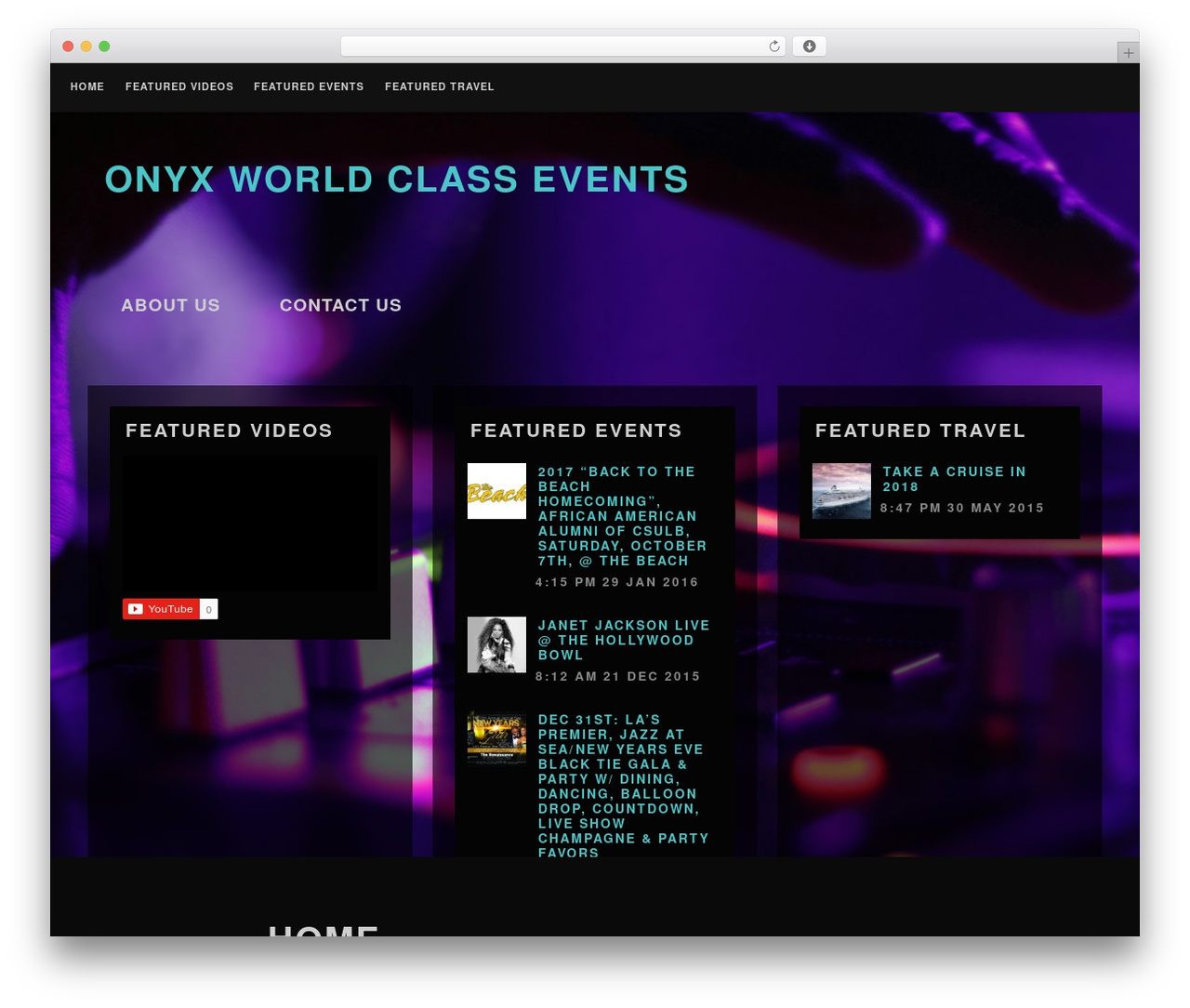 Deejay free WordPress theme - onyxworldclassevents.com