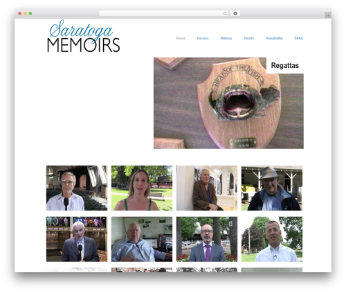 Hatch WordPress website theme - saratogamemoirs.com