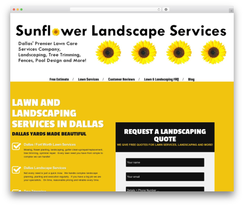 Permatex - Premium Leads Generating WordPress Landing Page garden WordPress theme - sunflowerlandscapeservices.com