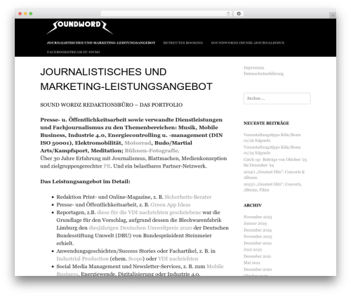 Untitled WordPress theme - soundwordz.de