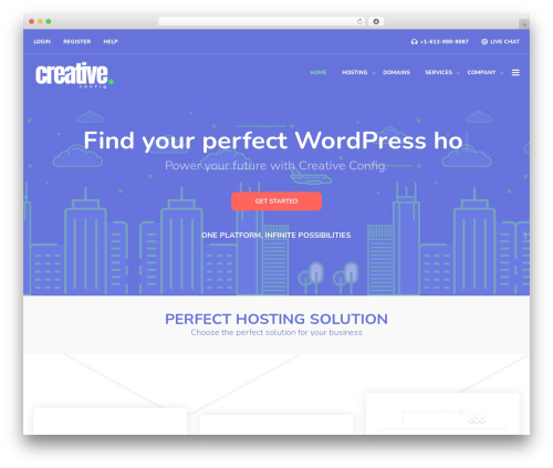 WordPress website theme HostCluster - creativeconfig.com