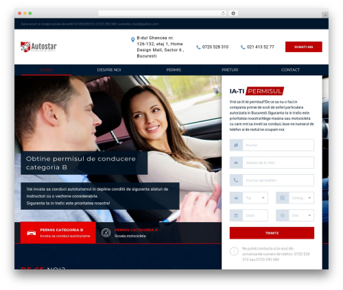 Best WordPress theme DrivingSchool - autostar.ro