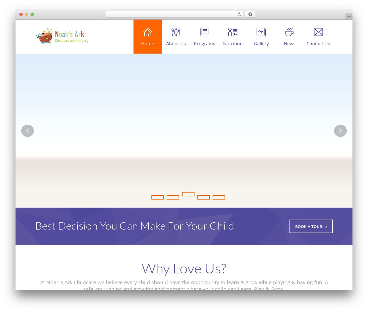 Fable WordPress theme - noahsarkchildcare.ca