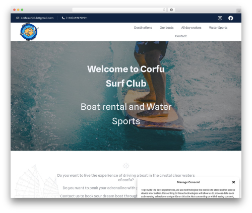 Floaty WordPress theme - corfusurfclub.com