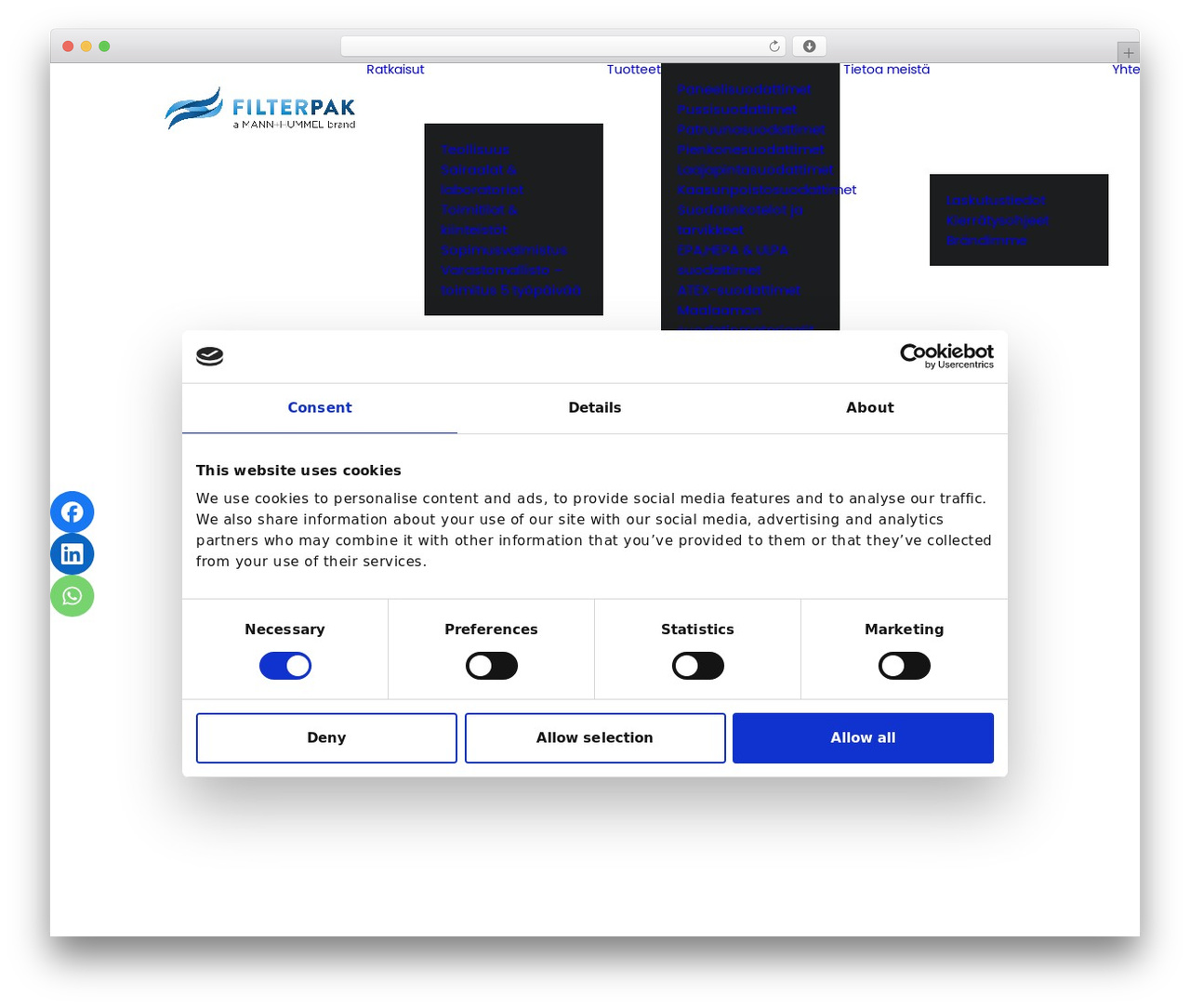 Uncode theme WordPress - filterpak.fi