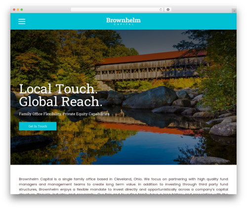 Brownhelm WordPress theme design - brownhelmcapital.com