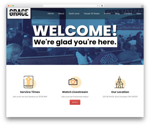 Deeds WordPress theme - gracecitychurchelo.com