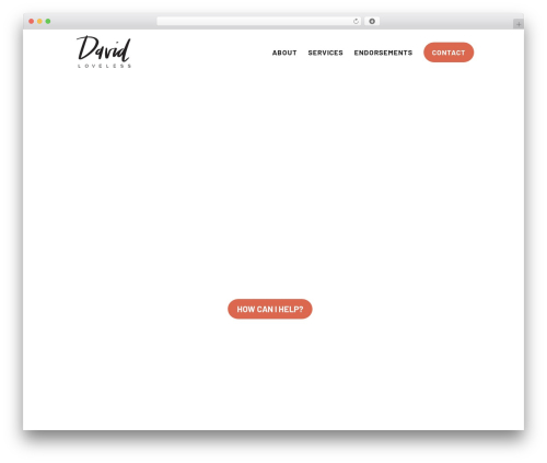 Divi WordPress theme - davidloveless.com