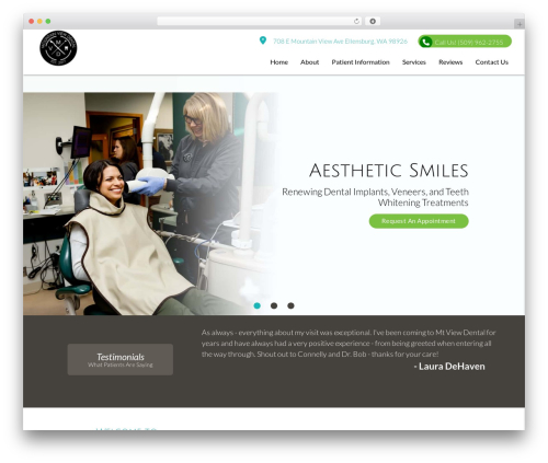 DoctorGenius Framework WordPress theme - ellensburgdentist.com