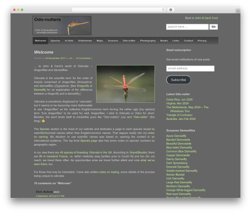 odonata-responsive WordPress theme - odonata.org.uk