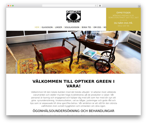 Optiker Green WordPress theme - optikergreen.se