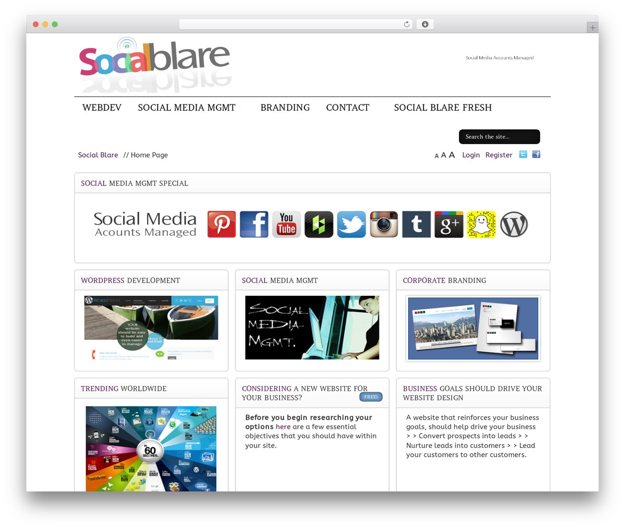 Shape5 Vertex Response WordPress theme - socialblare.ca