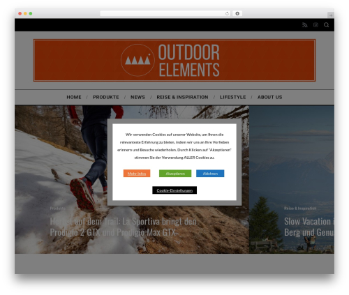 SimpleMag WordPress blog theme - outdoor-elements.de