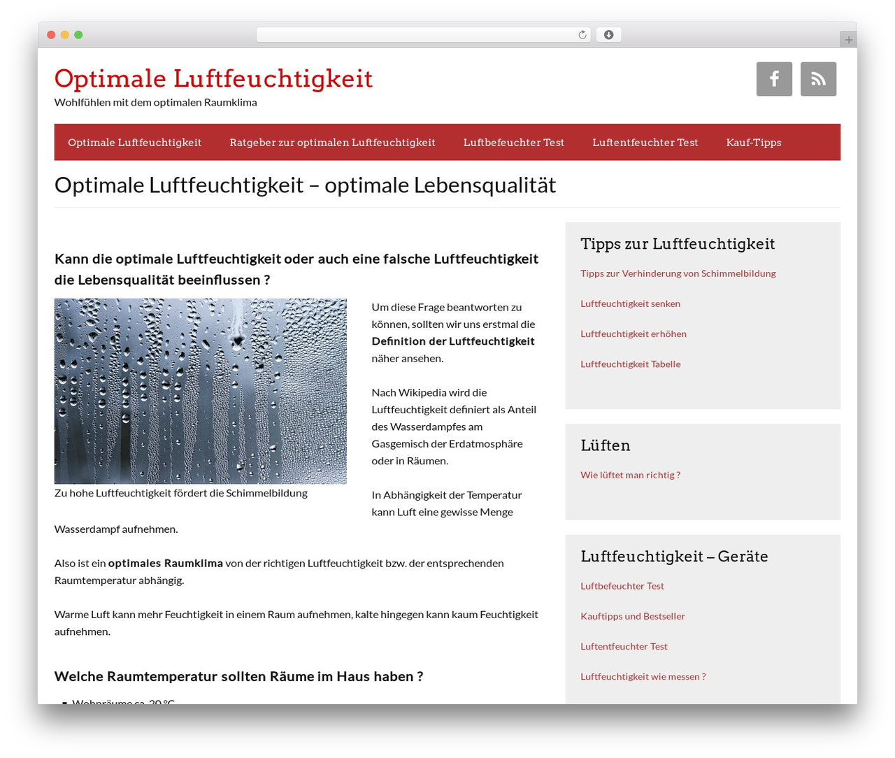 Theme WordPress Thesis - optimale-luftfeuchtigkeit.de Theme WordPress Thesis - optimale-luftfeuchtigkeit.de