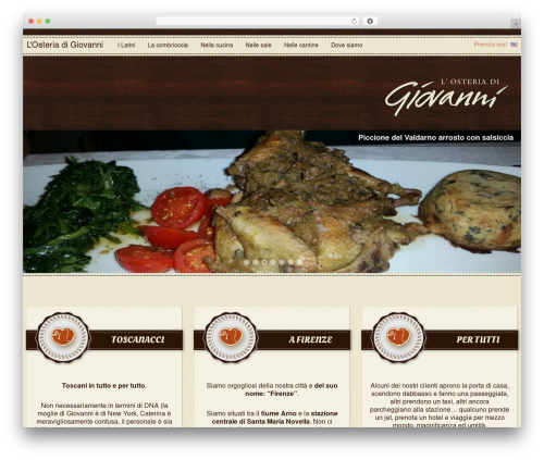 WP theme BootstrapWP - osteriadigiovanni.it