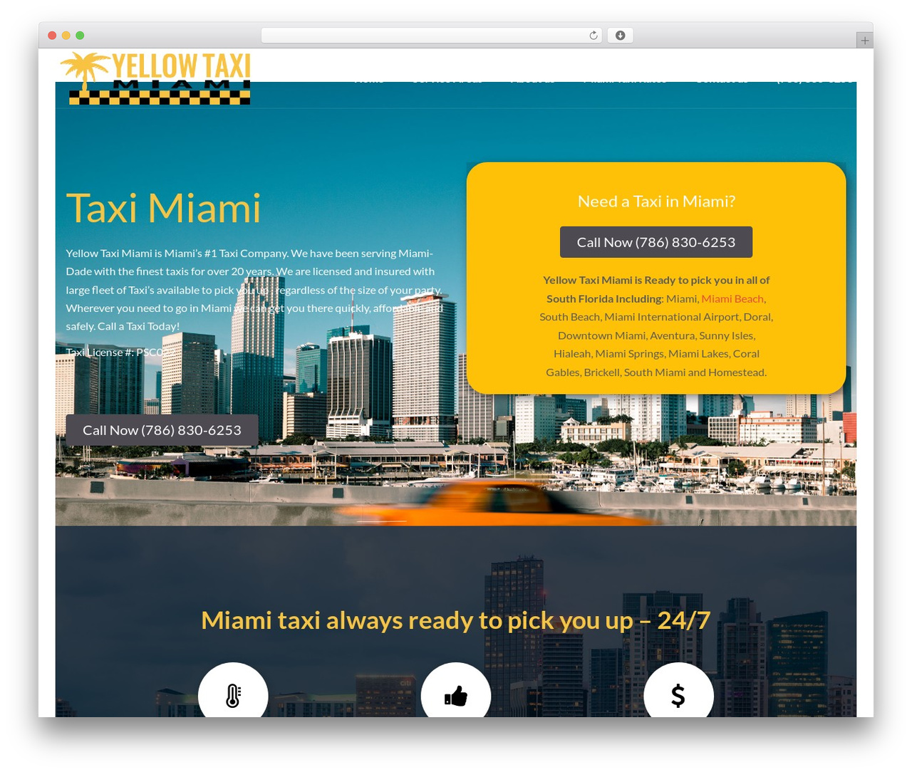 Lambda WP theme - yellowtaximiami.com
