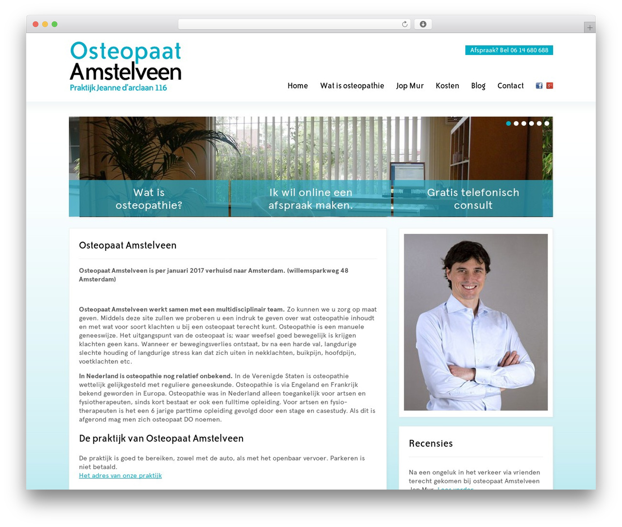 Osteopaat theme WordPress - osteopaatamstelveen.nl