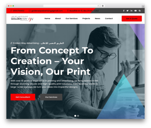 Theme WordPress Quantech - goldenwayadvertising.com