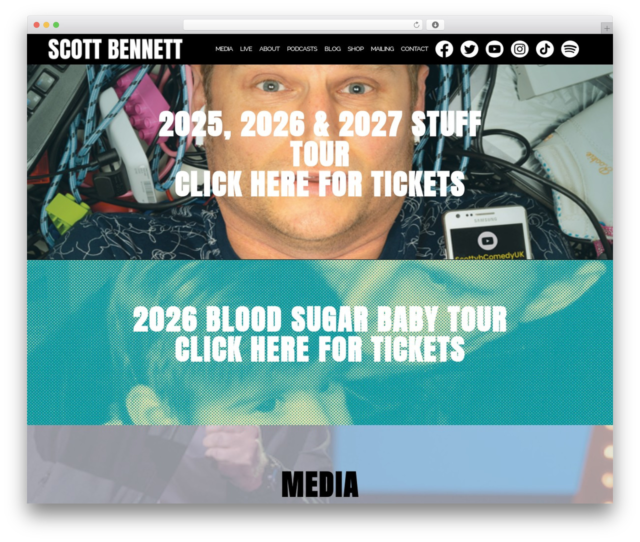 WordPress theme Shapely - scottbennettcomedy.co.uk