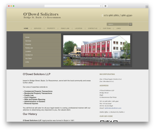 WordPress theme Vertical - odowdsolicitors.com