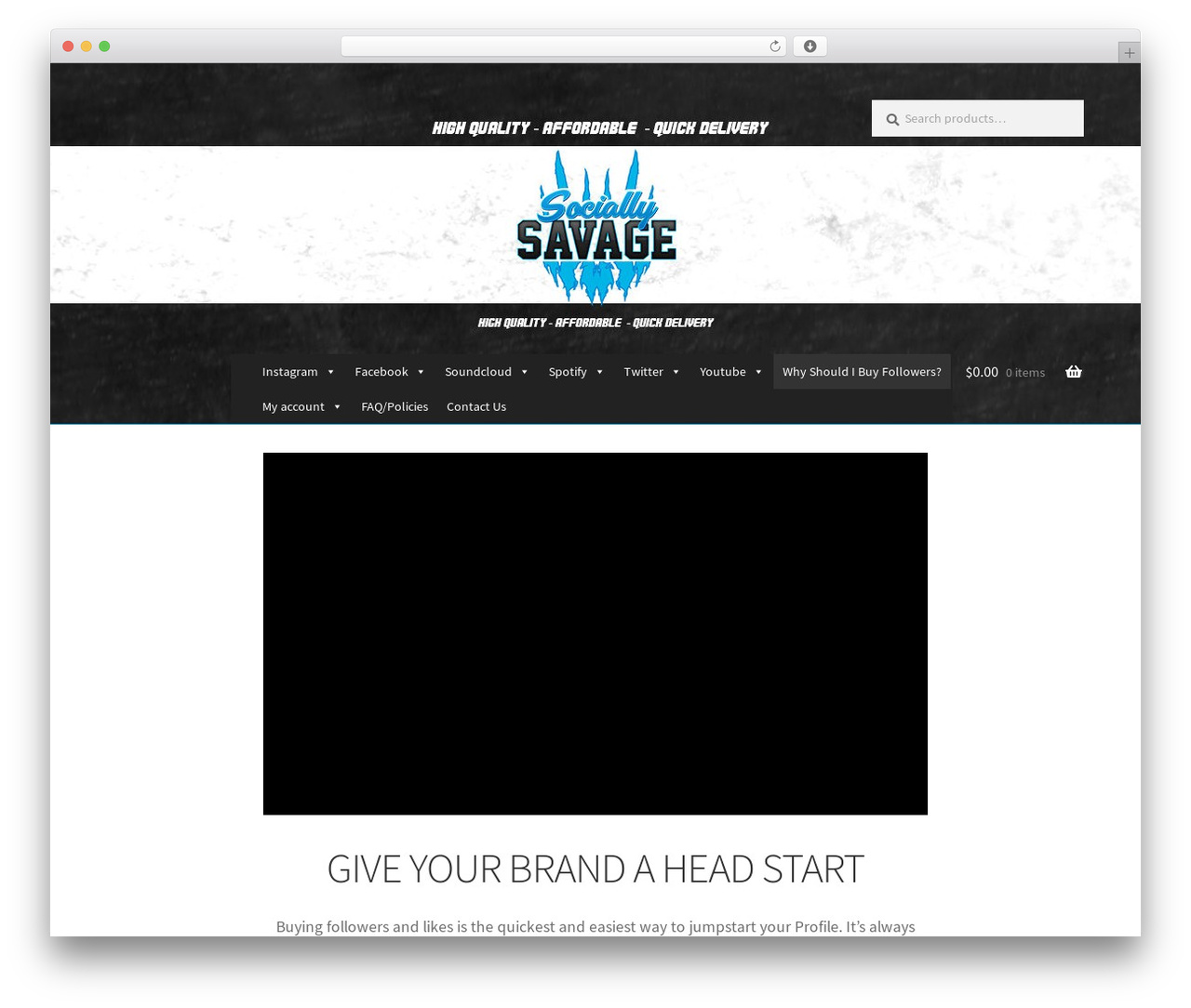 WordPress website theme Storefront - sociallysavage.com