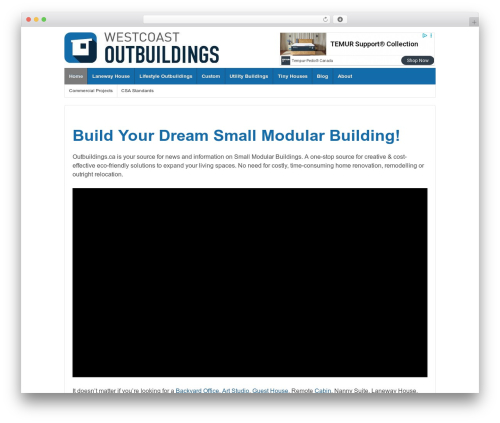 Responsive Pro WordPress website theme - outbuildings.ca