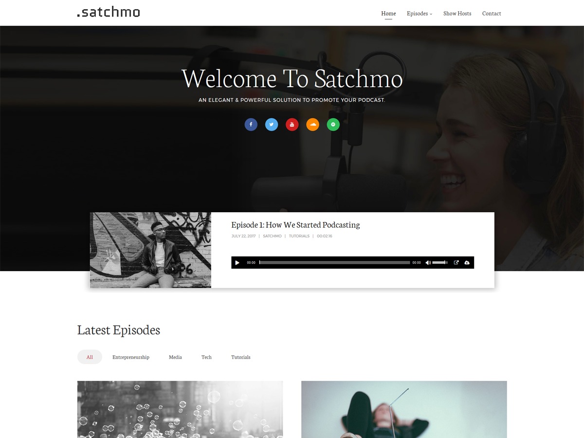WordPress theme Satchmo Secondline Child