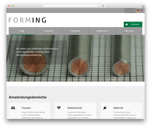 WP Industry Theme WordPress theme - forming.de