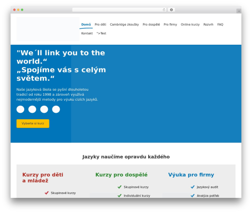 Link Language School theme WordPress - lls.cz