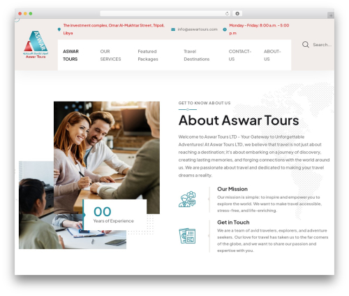 Treck WordPress theme - aswartours.com