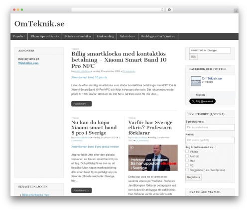 WordPress theme Magazine Basic - omteknik.se