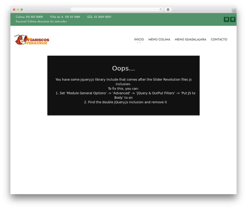WordPress theme Reon - mariscospuertodeveracruz.com