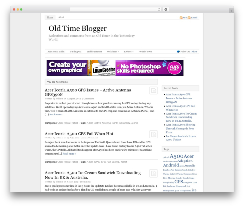 WP theme Catalyst - oldtimeblogger.com/wp