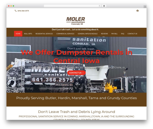 Beacon Theme WordPress page theme - molersanitation.co