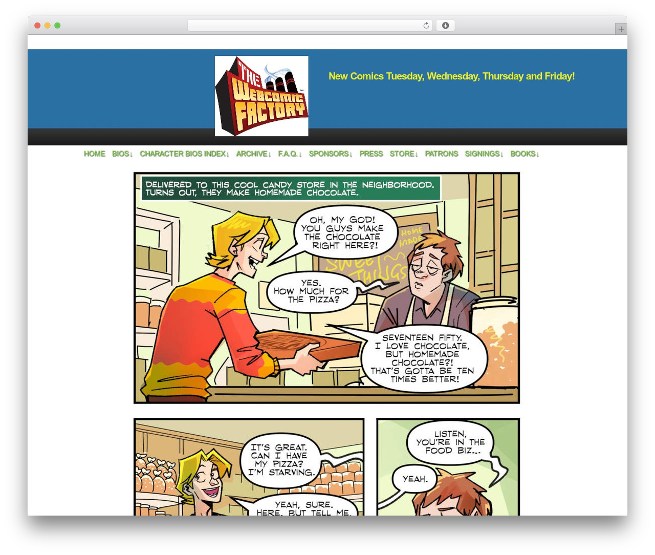 ComicPress WordPress theme - thewebcomicfactory.com