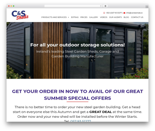 Emarkable WordPress theme - candssheds.ie