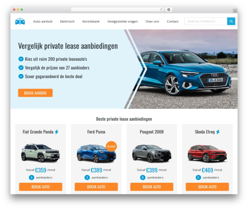 FrameworkX theme WordPress - private-lease-aanbiedingen.nl