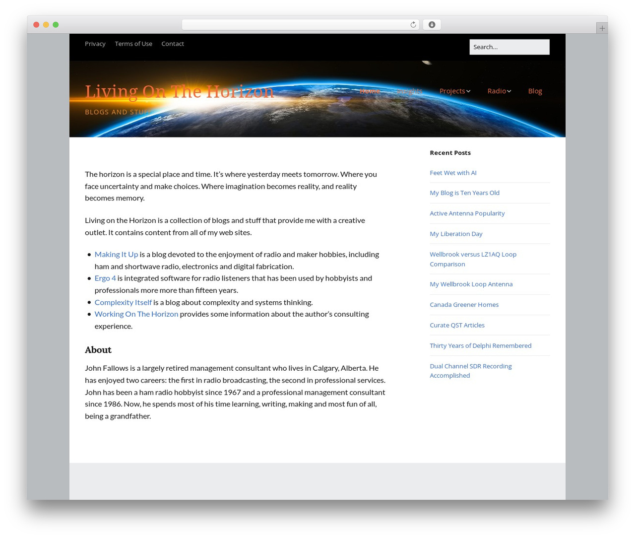 Make WordPress theme - fallows.ca