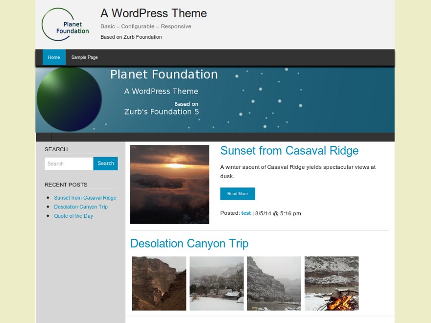 Planet Foundation WordPress free download