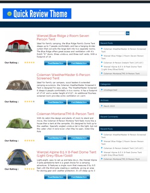 Quick Review theme WordPress by WP Marketer Tools