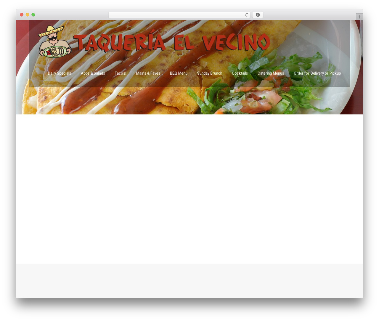 SKT Restaurant Pro WordPress theme - taqueriaelvecino.com