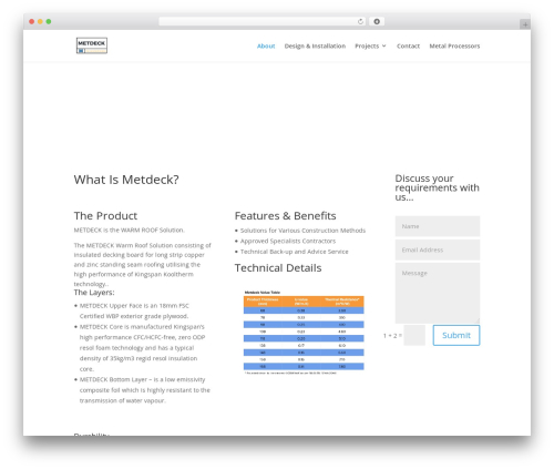 WordPress theme Divi - metdeck.com