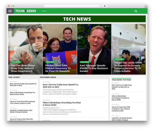 WordPress theme Flex Mag - techsrgeeks.com
