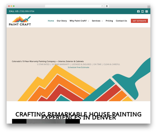 Astra theme WordPress - paintcraftco.com