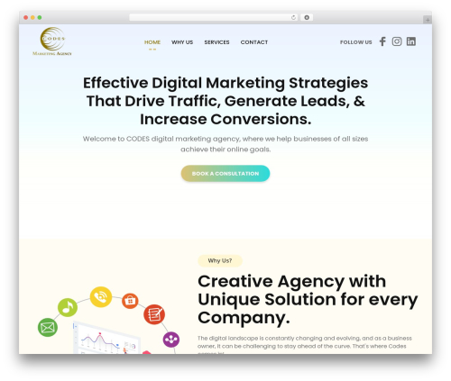 CodesMA WordPress theme - codesdma.com