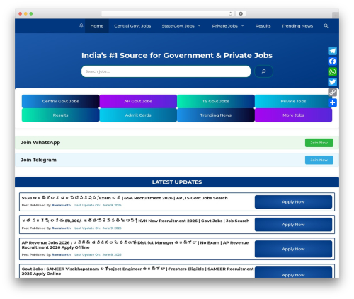 GeneratePress theme WordPress - www.telugucareers.com