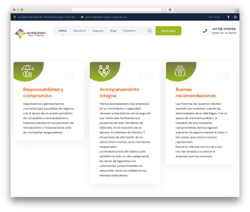 Insur WordPress theme - gualdronseguros.com