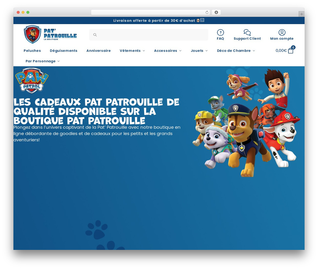 Shoptimizer WordPress store theme - www.la-boutique-pat-patrouille.com